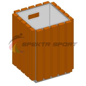 Купить Урна металлическая в деревянной обрешетке SP МФ400 в Чебоксарах 